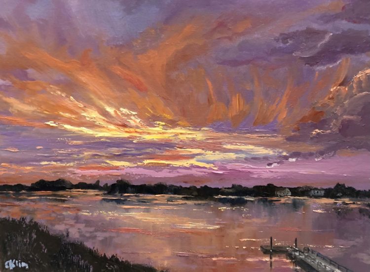 Another Sunset at Bermuda Lagoon, Saugatuck Shores